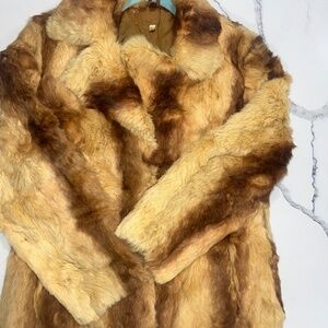 Real Natural Rabbit Fur Coat